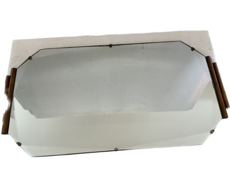 Vintage 1960s retro mirror, measures approx 29 inches wide 16 inches tall