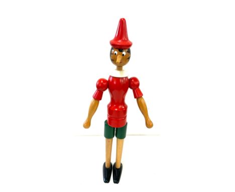 Vintage hand painted Pinocchio, height approx 19 inches tall