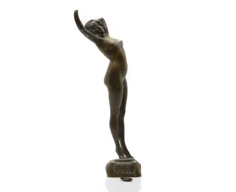 After Paul Philippe 'Le Reveil', a bronze figure of a nude lady, stretching with her arms aloft,17.5cm highCondition ReportOn