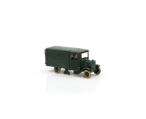 A Britains 1335 Army Lorry boxed, together with a 1513, painted green, with driver, stretcher and wounded, two doors unattach
