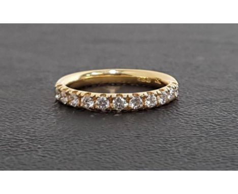 DIAMOND HALF ETERNITY RINGthe eleven round brilliant cut diamonds totaling approximately 0.44cts, on eighteen carat gold shan