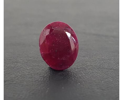 CERTIFIED LOOSE NATURAL RUBY the oval cut ruby weighing 13.55cts, with IDT Gem Testing Report 