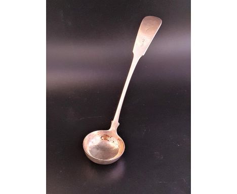 WILLIAM IV SILVER TODDY LADLE the fiddle pattern handle engraved 'C' and '2', Glasgow 1833, maker William Hannay, approximate