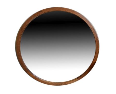 Early to mid 20th Century oak framed circular wall mirror with bevelled circular mirror plate   Condition: 
