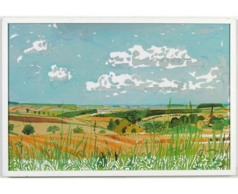 DAVID HOCKNEY, a pair, off set lithographs, Yorkshire countryside, each 40.5cm x 59.5cm overall. 