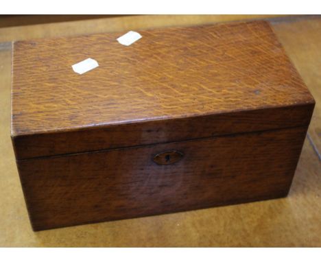 A 19th Century oak tea caddy 