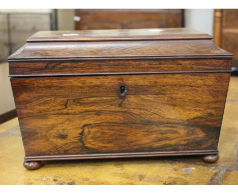 A Regency rosewood tea caddy 