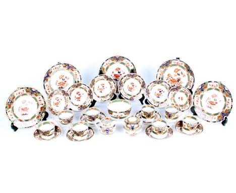 A part Spode dinner service together with a collection of plates, Royal Crown Derby, Royal Albert 'Lady Hamiliton', further S