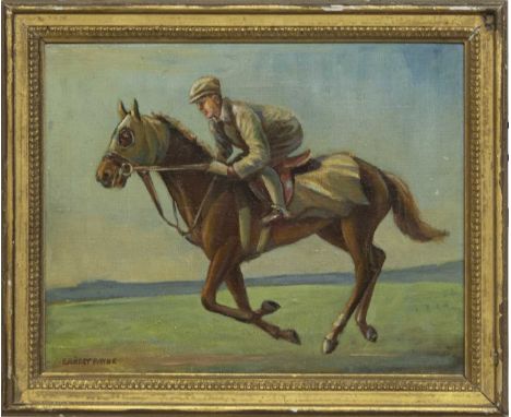 * ERNEST PAYNE (BRITISH 1903 - 1994),THE GALLOPoil on canvas, signedimage size 20cm x 25cm, overall size 25cm x 30cm Framed. 