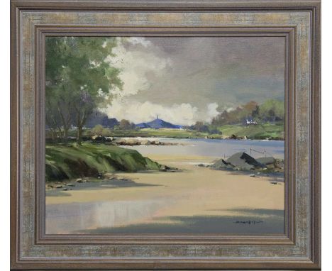 * GEORGE KENNEDY GILLESPIE RUA (IRISH 1924 - 1995),SCRABO FROM MAHEE ISLAND, CO. DOWN oil on canvas, signed, titled versoimag