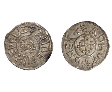 Kings of East Anglia, Æthelstan (825-40), Penny, [Ipswich], Eadnoth, edelztan re+, draped bust right, breaking inner circle, 