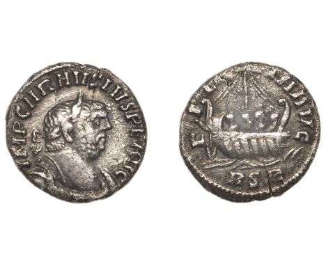 Roman Imperial Coinage, Carausius, Denarius, 286-93, imp carausius p ag, diademed and draped bust right, rev. felicita avg, g