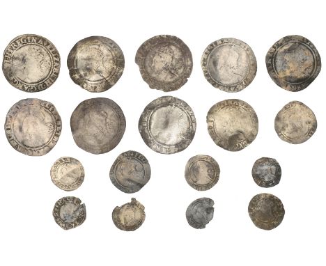 Elizabeth I, Sixpences (9), various dates; together with other silver coins of Elizabeth (9) [18]. Varied state  £60-£80