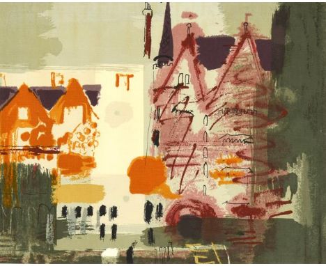 John Egerton Christmas Piper CH (1903-1992) ''Northern Cathedral'' (1960) for Arthur Sanderson &amp; Sons Ltd Screen printed 