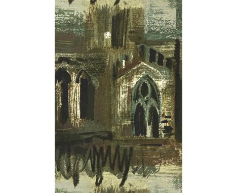John Egerton Christmas Piper CH (1903-1992) ''Northern Cathedral'' (1960) for Arthur Sanderson &amp; Sons Ltd Screen printed 