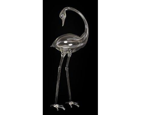Nike Savvas (b.1964) Australian Stork Blown glass, part of the artist's 2003 instillation ''Zero to Infinity'', 46cm high  So