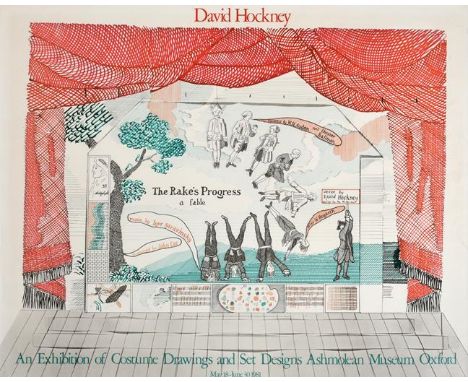 After David Hockney OM, CH, RA (b.1937)  ''The Rake's Progress'' Lithographic poster created in 1981 for an exhibition of cos