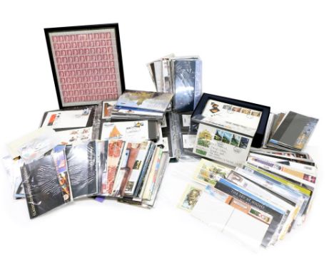GB.- FDC's.- a small quantity of first day covers and a whole sheet of 40 pf. Hitler stamps