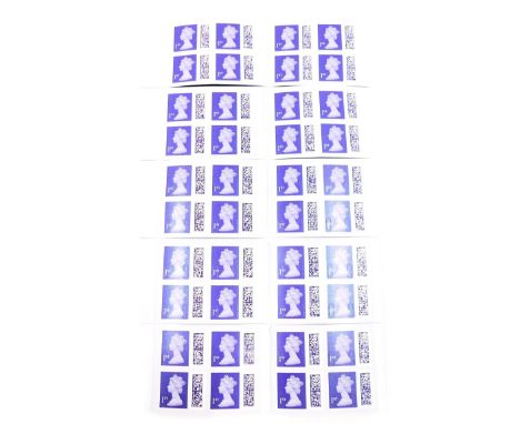 Ten books of four first class stamps. 
