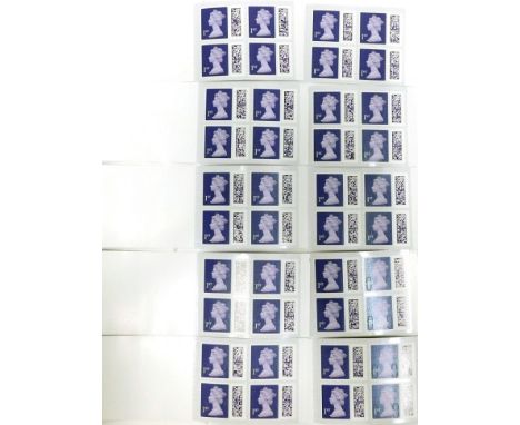 Ten books of four first class stamps. 