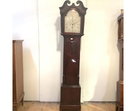 An Edinburgh George III mahogany longcase clock, signed Jas. Bymer, the 12 in. silvered dial with Roman and Arabic numerals, 