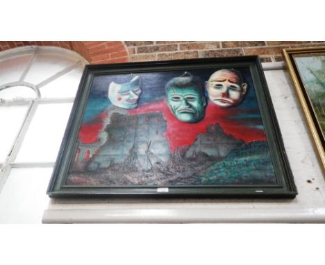 James Poole: 'Hollow Men' 1987 (exhibited RA), oil on board
