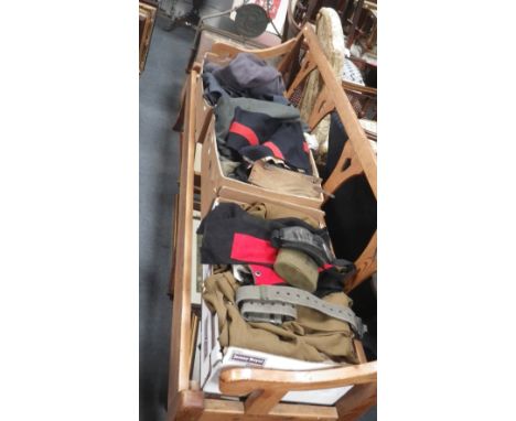 A quantity of vintage RAF, army and military uniforms and accessories 