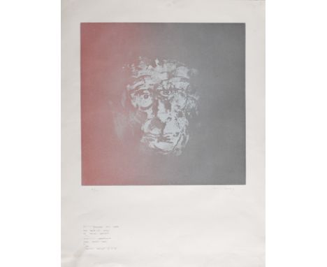 Louis le Brocquy HRHA (1916-2012) HEAD OF SAMUEL BECKETT, 1986 lithograph; (no. 53 from edition of 100) signed lower right; n