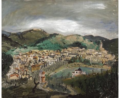 Kenneth Hall (1913-1946) MEDITERRANEAN COVE oil on canvas 'K. Hall' inscribed on reverse; also with 'Wertheim' on reverse 20 