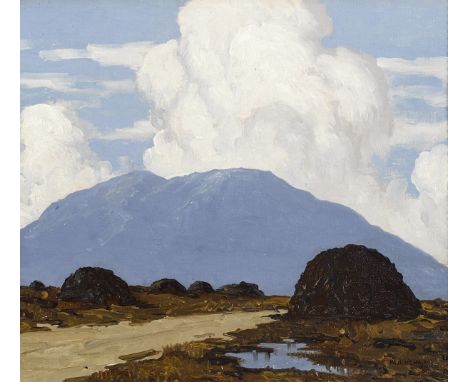 Paul Henry RHA (1876-1958) WEST OF IRELAND ROAD THROUGH THE BOG, c.1932-1935 oil on board signed lower right 13 x 15in. (33.0