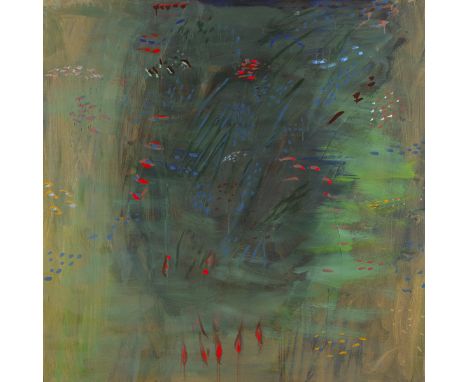 Tony O'Malley HRHA (1913-2003) POND REVERIE I, 1994 oil on board signed, titled and dated on reverse; with typed Taylor Galle