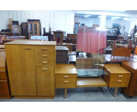 A G-Plan Brandon light oak two piece bedroom suite 