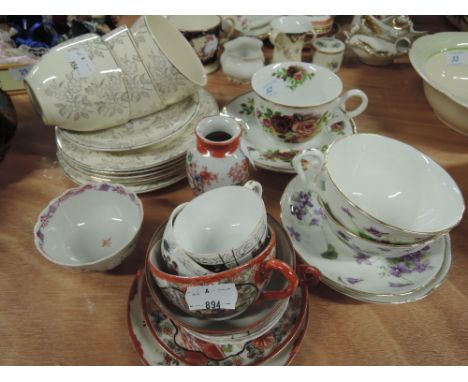 A selection of ceramics including Morley part tea service