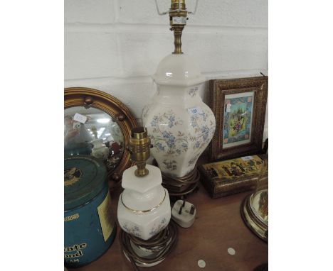 Two ceramic table lamps
