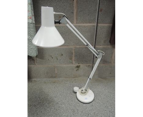 An angle poised lamp