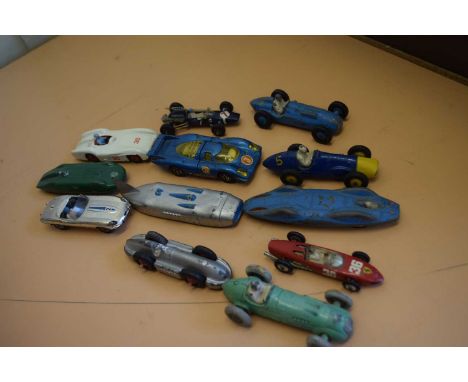 Mixed lot of Dinky and Corgi toys to include Dinky Talbot Lago, Dinky Ferrari, Corgi Bluebird and Dinky Mercedes Benz etc