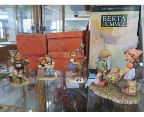 Four Hummel Goebel figures including special delivery BH10 1996, 15cm tall, all good with boxes 