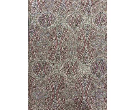Pair of Paisley type woven curtains L88" W136" (2) 