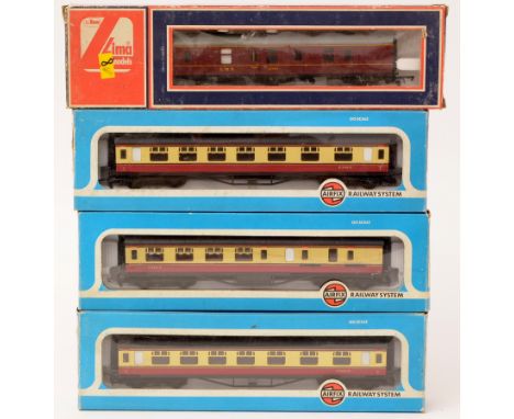00-gauge coaches by Airfix and Lima, in boxes