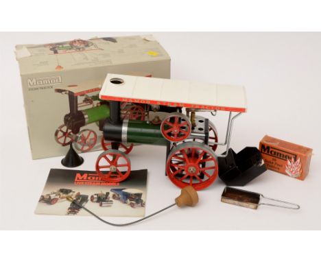 A Mamod live-steam model traction engine, in box.