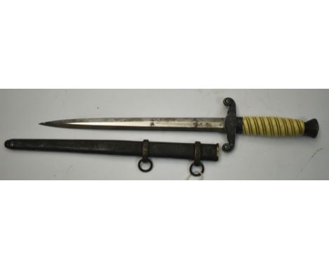 German Second World War Officer's dress dagger, the blade by Alcosa, Solingen, with scabbard.