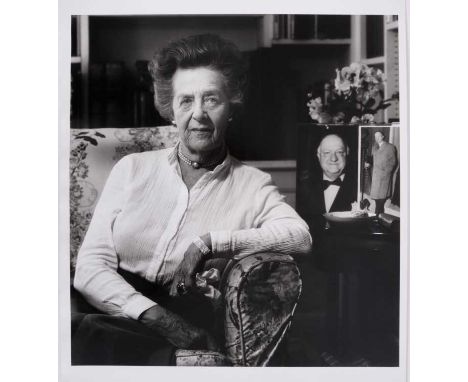 *Lucinda Douglas-Menzies (b.1956), signed limited edition black and white bromide fibre based print - Mollie Butler at home, 