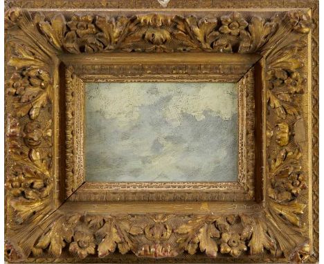 Circle of John Constable (1776-1837) oil on board - a cloud study, 11cm x 16cm, in deep gilt frameProvenance: Believed to hav