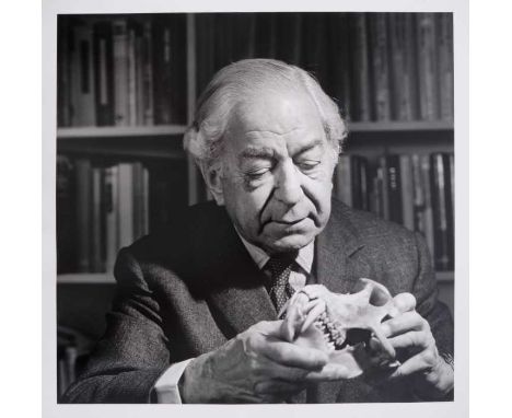 *Lucinda Douglas-Menzies (b.1956), signed limited edition black and white bromide fibre based print - Lord Zuckerman holding 