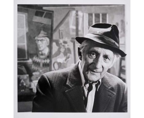*Lucinda Douglas-Menzies (b. 1956), signed limited edition black and white bromide fibre based print - Sir John Verney at hom