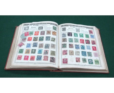 Stamps; An early Worldwide Collection, housed in an Edwardian edition of 'The Empire Postage Stamp Album', noted, a three-mar