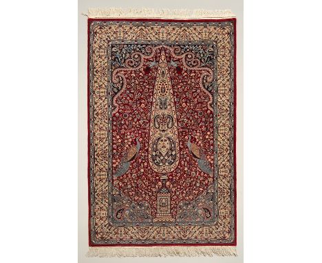 Gebets-Ghom, Kaschmir, sehr feine Knüpfung, ca. 2.12 x 1.40 m