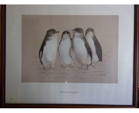 Australia - Cain, Kathleen "Four Little Penguins" Print from the Pastel 340mm x 240mm. Delightful