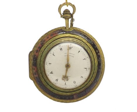 Decorative quadruple case clock-watch for the Turkish market, the movement and dial signed Markwick Markham, London, no. 1194