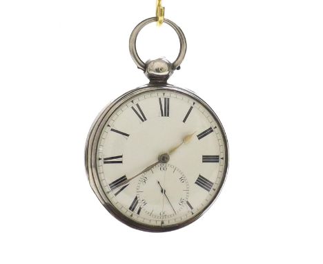 Silver fusee lever pocket watch, London 1825, signed J. Cragg Smith, 118 Bunhill Row, London, no. 5699, with plain balance co